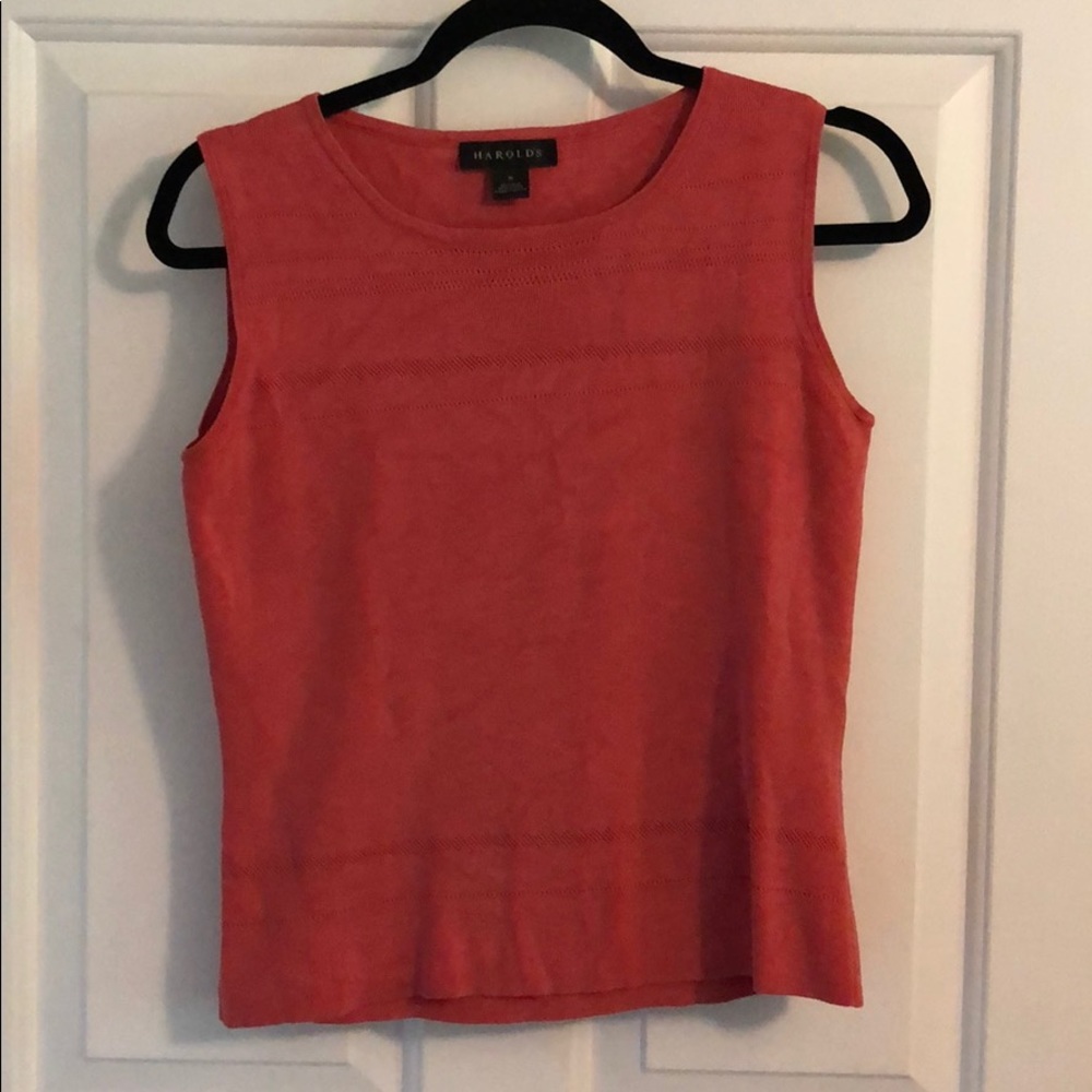 Pink sleeveless top